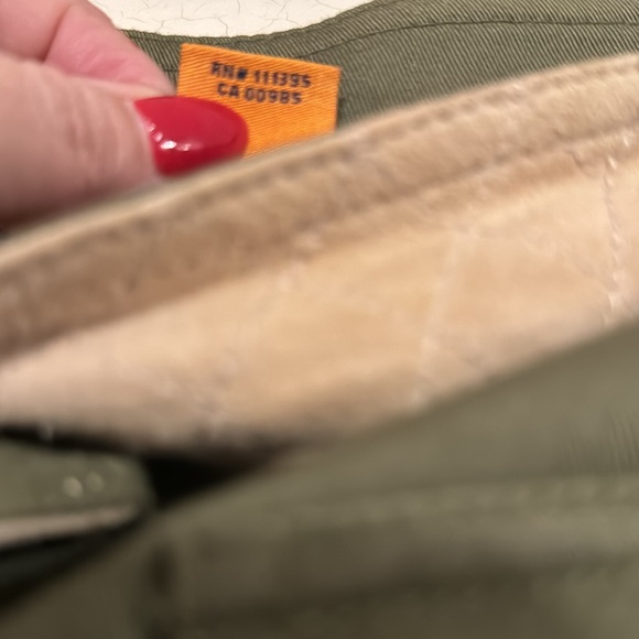 TORY BURCH vintage but like new army green skirt w/ gold buttons in Size 12 - Picture 9 of 13